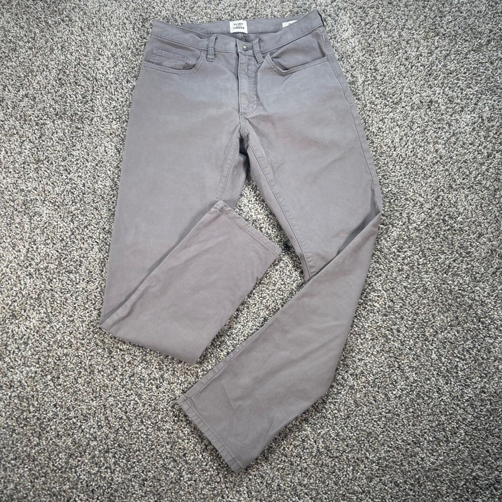 Flint and Tinder 365 Slim Fit Pants Grey Men's 28x29 Chino Trousers